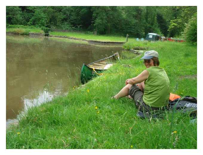 Informal camping place near Govilon, beside the old dry dock. (On the sharp bend just west of Govilon)