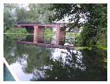 under the old railway bridge that now forms part of the stour valley path