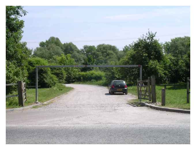The entrance to the car park - beware of height restriction