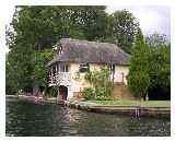 Thatched boathouse
