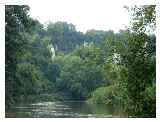 Chalk cliffs overlooking the river