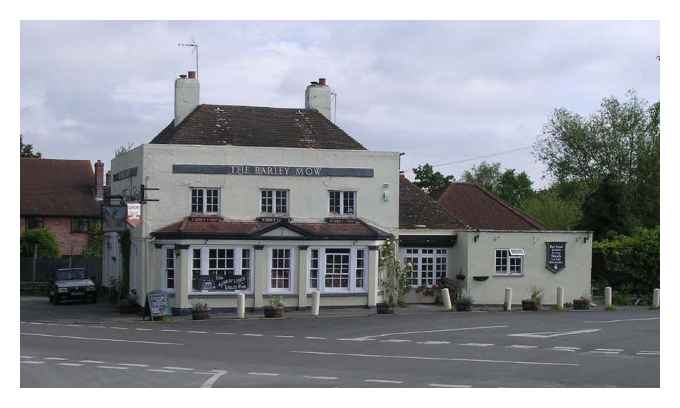 The Barley Mow from the entrance to the car park