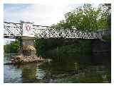 the footbridge over the Trent and under the railway 