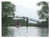 Narrowboat passing under Old Mans Bridge