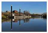 The floating-mooring stanchions show just how much the levels are allowed to rise in times of flood