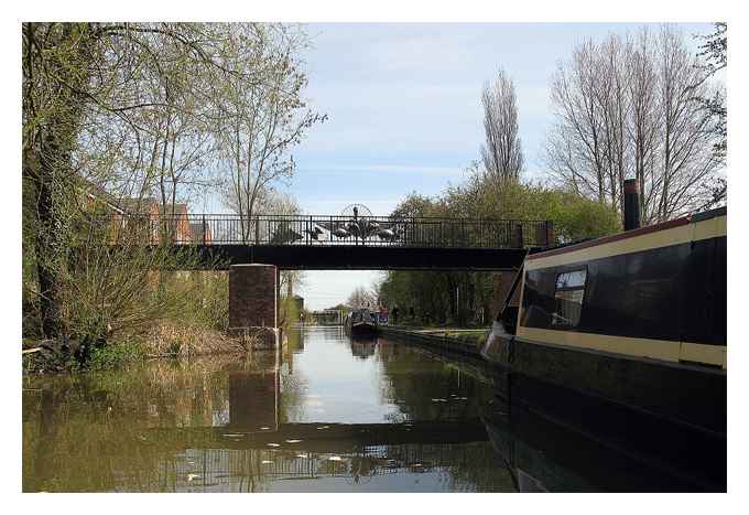 This bridge has some 'art' from the Coventry Canal Art Trail on it © Andy Sadler