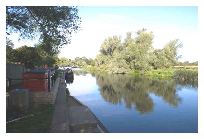 The view upstream is inviting