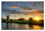 Sunset at Turf Fen wind pump, River Ant, Norfolk Broads © Peter Allen